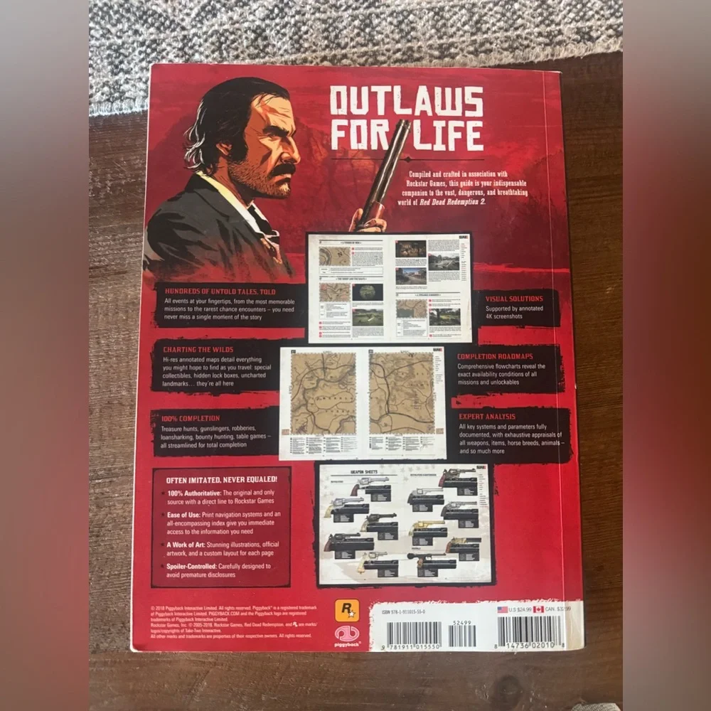 Red Dead Redemption II Official Guide - Bold Red & Orange Cover
